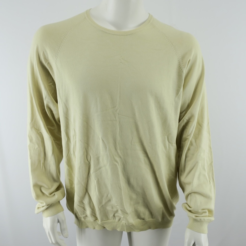 Tommy Bahama Silk Blend Crewneck Pullover Sweater Mens Large Beige